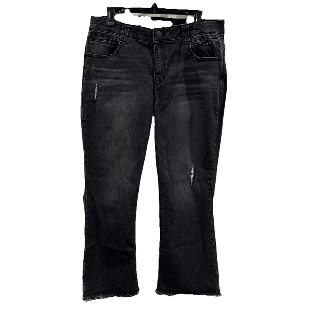 Democracy Women’s Size 16W Jeans Ab Technology Straight Leg Stretch Denim Grey